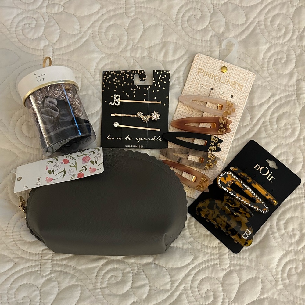 Hair clips claw clip hair pins storage case bundle